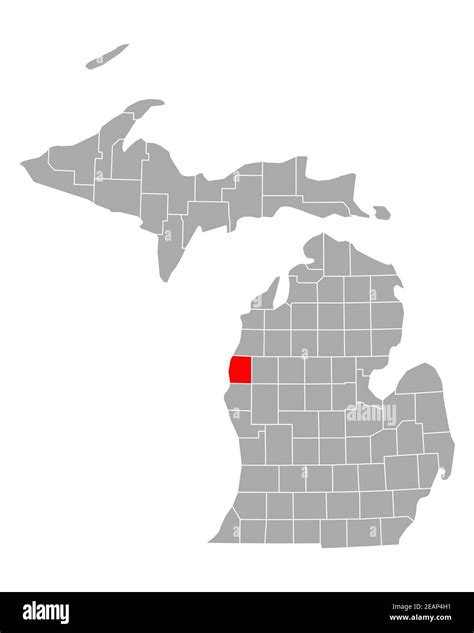 Map of Mason in Michigan Stock Photo - Alamy