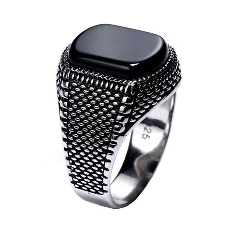 Mens Black Onyx Ring Sterling Silver | Shop 30% Off – Jewelrify