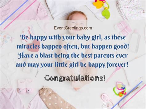 New Baby Girl Wishes, Quotes And Congratulation Messages