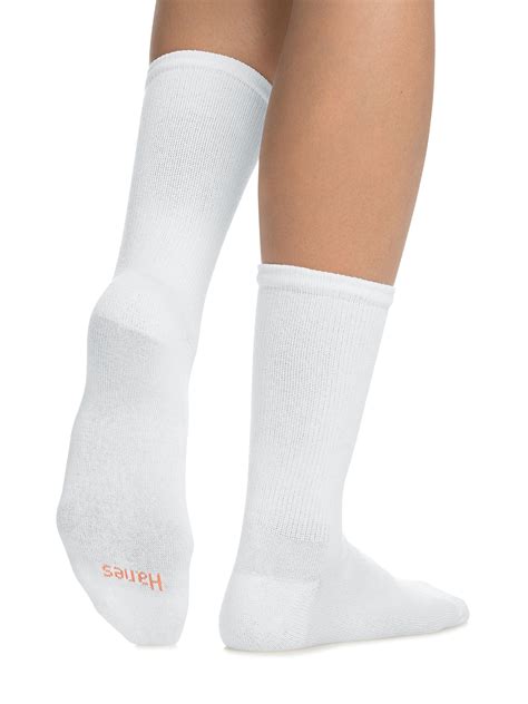 Hanes Ultimate™ Women's Crew Socks 6-Pack White 5-9 - Walmart.com