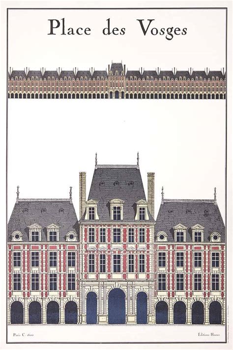 La Place Des Vosges Architectural Drawing - The Picturalist- Fine Art ...