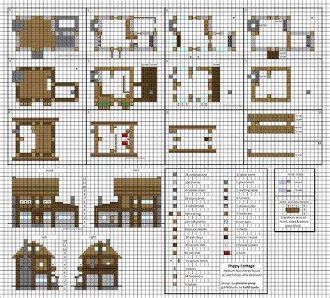 Minecraft Farmhouse Blueprint - House Decor Concept Ideas