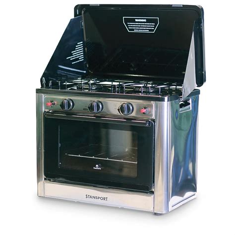 Stansport Outdoor Propane Gas Stove and Camp Oven, Stainless Steel ...