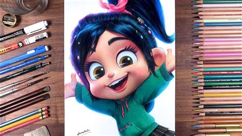 Drawing Vanellope von Schweetz | drawholic - YouTube