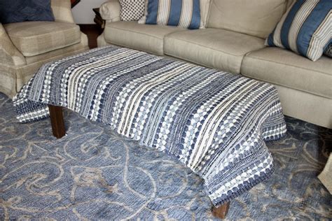 DIY Ottoman Slipcover- South House Designs