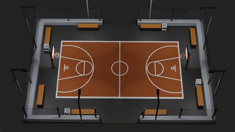 Basketball court 3D model - TurboSquid 1736423