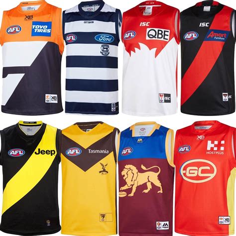 2021 2019 2020 All AFL Jersey GWS Giants Geelong Cats Essendon Bombers ...