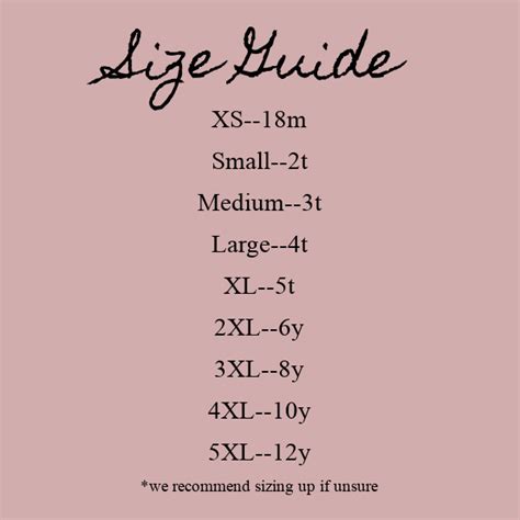 Sizes Guide (The Hair Bow Company)