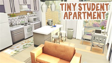 Tiny Student Apartment 🎓 || The Sims 4 Apartment Renovation: Speed ...