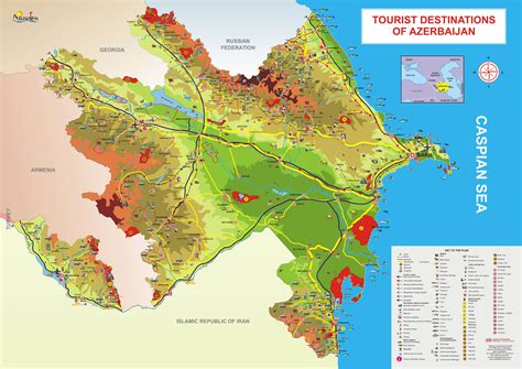 Maps of Azerbaijan | Detailed map of Azerbaijan in English | Tourist ...