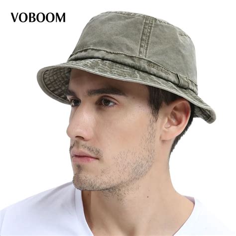 VOBOOM Cotton UV Protection Bucket Hat For Men Summer Boonie Hunting ...