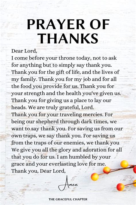 prayer of thanks, thnkgiving prayer | Prayers of encouragement, Prayer ...