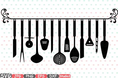 Split Kitchen SVG Silhouette Cutting Files Cricut Studio3 cameo Clipart ...