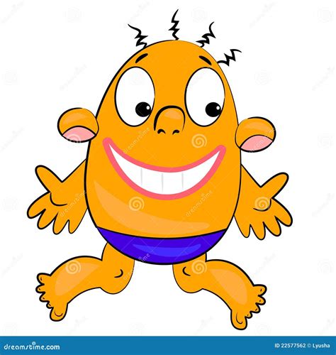 Cartoon Character With Funny Face. Image Stock Photography - Image ...