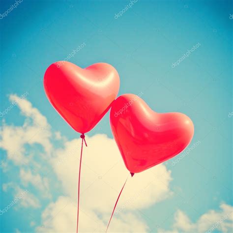 Love balloons on blue sky — Stock Photo © andrekaphoto #50551279