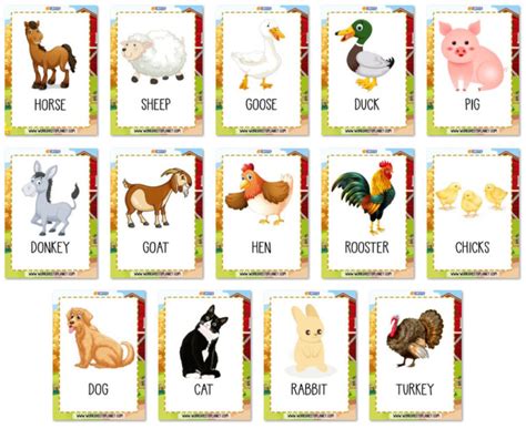 Farm Animals Vocabulary Flashcards | ESL Resources