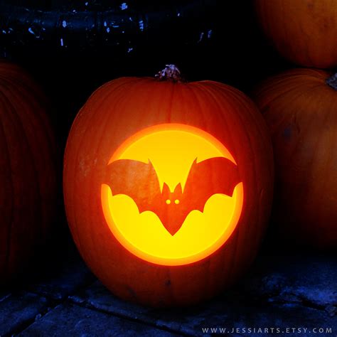 Printable Bat Pumpkin Carving Stencil Halloween Pumpkin - Etsy