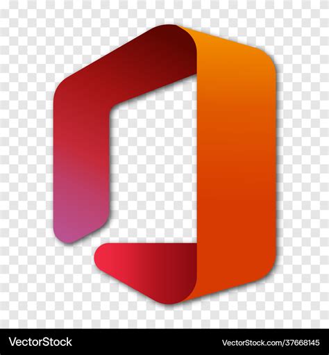 Microsoft office logo with shadow Royalty Free Vector Image