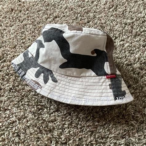 Supreme bucket camo hat - Depop