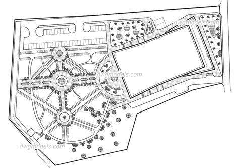 Landscaping plan AutoCAD file download