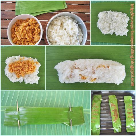 Love All Races: Grilled Glutinous Rice in Banana Leaves (Pulut Panggang ...