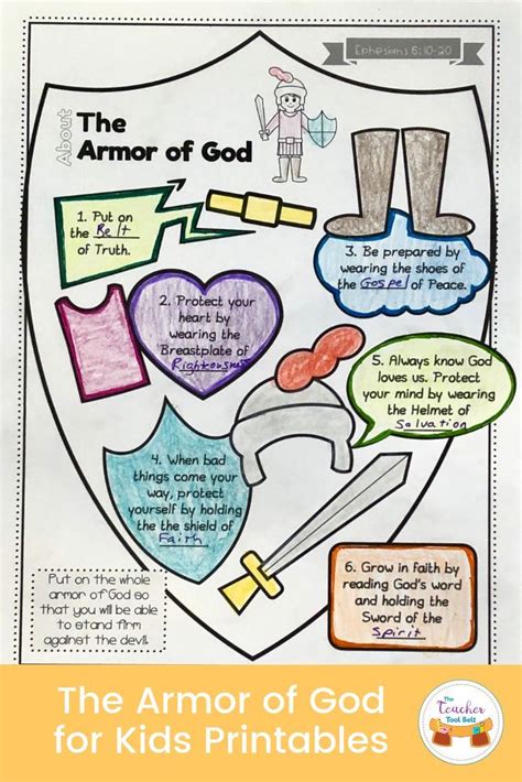 Armor Of God Printable The Armor Of God For Kids Printable Activities ...