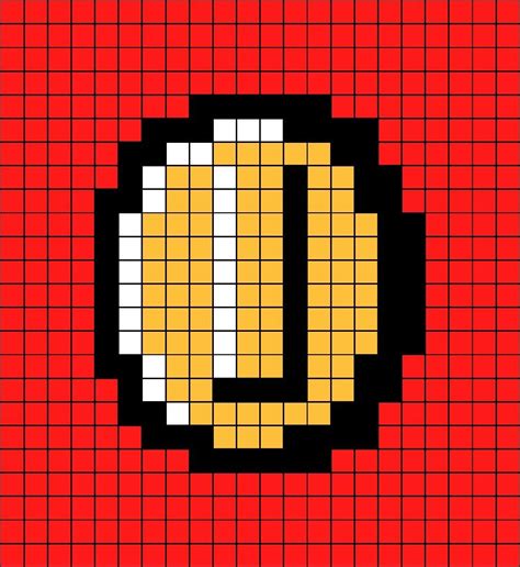 mario coin pixel art grid - howtowrapflowersvideos