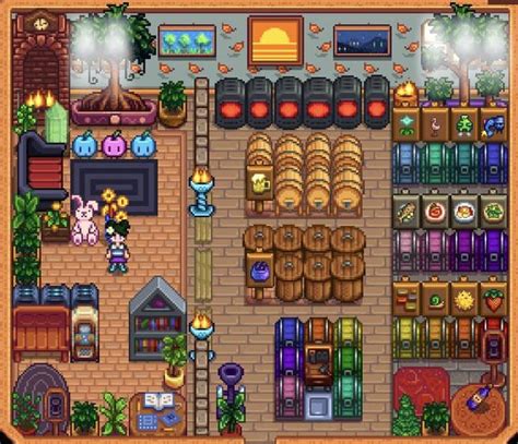 My 3-in-1 shed: home, work, and storage : r/StardewValley