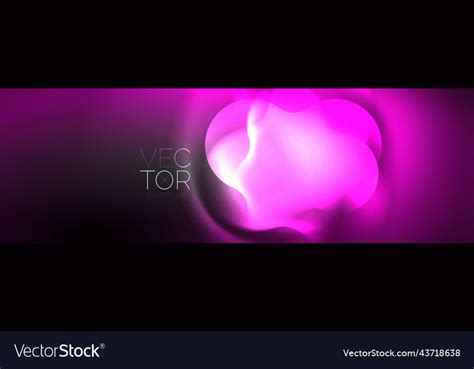 Glowing neon lights abstract shapes composition Vector Image