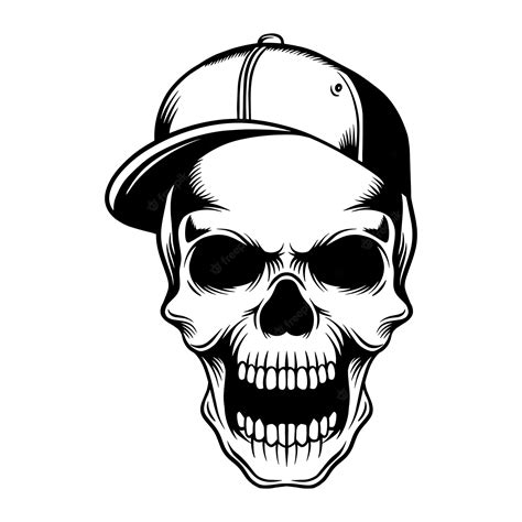 Premium Vector | Skull with hat vector design