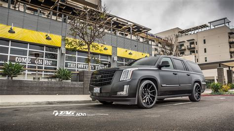 Cadillac Escalade ESV lowered on ADV.1 Custom Wheels — CARiD.com Gallery