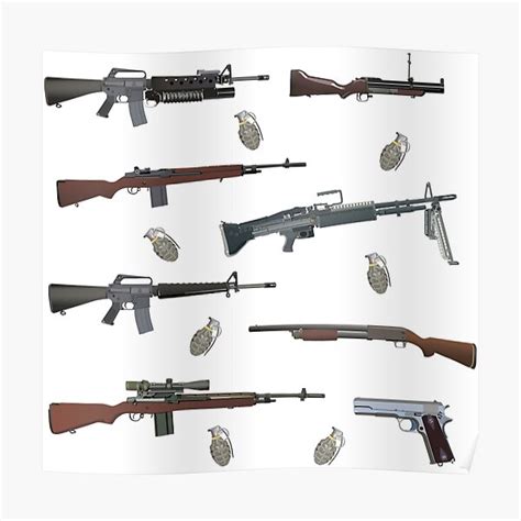 "Vietnam War American Weapons" Poster for Sale by NorseTech | Redbubble