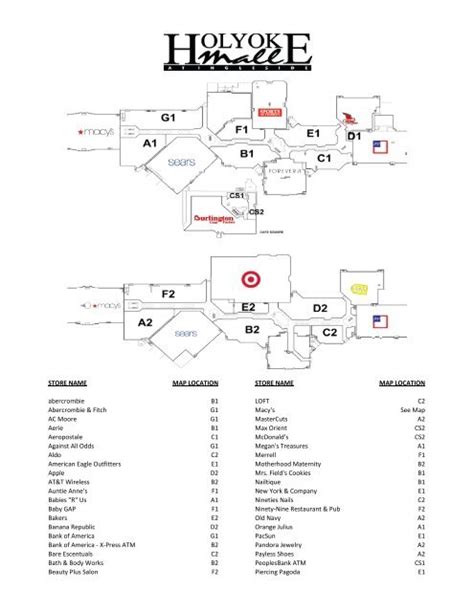 Crossgates Mall Store Directory Map - Maping Resources