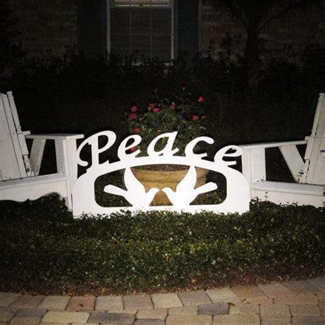 Christmas Outdoor Peace Sign Decoration