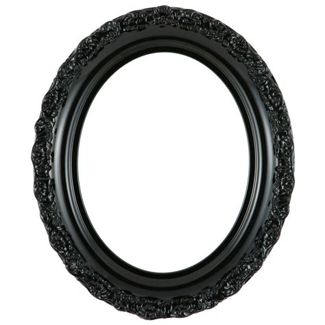 Oval Frame in Gloss Black Finish | Black Wooden Picture Frames with ...