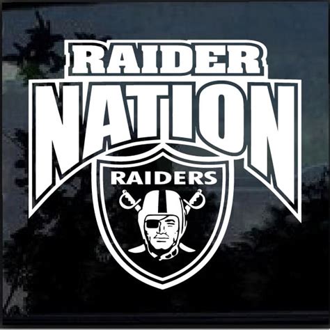 Raider Nation Las Vegas Raiders Window Decal Sticker | Custom Made In ...