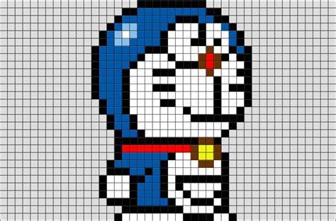 Doraemon Pixel Art | Pixel art, Easy pixel art, Pixel art design