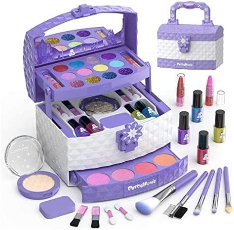 AmazonSmile: PERRYHOME Kids Makeup Kit for Girl 35 Pcs Washable Real ...