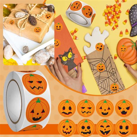 GA Pack Halloween Sticker Label Decoration 1 Roll of 500 Stickers for ...