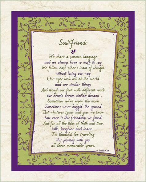 SOUL-FRIENDS, by Terah Cox family, Friends, Anniversary Poem - Etsy