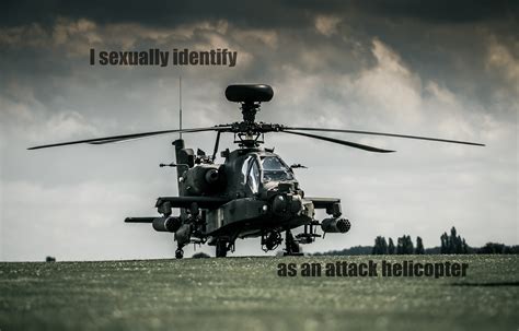 Wallpaper : attack helicopters, gender, humor, Boeing Apache AH 64D ...