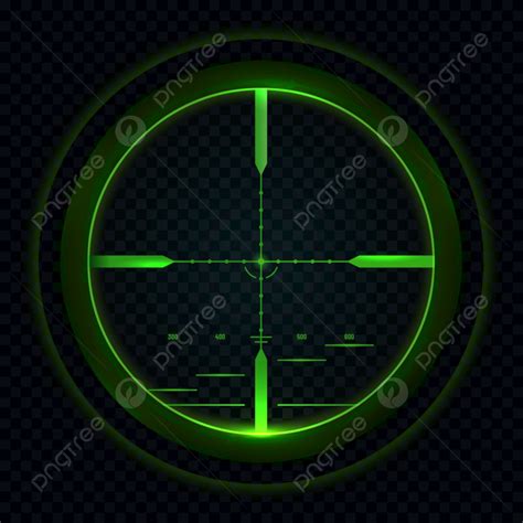 Sniper Scope Night Vision, With, Target, View PNG and Vector with ...