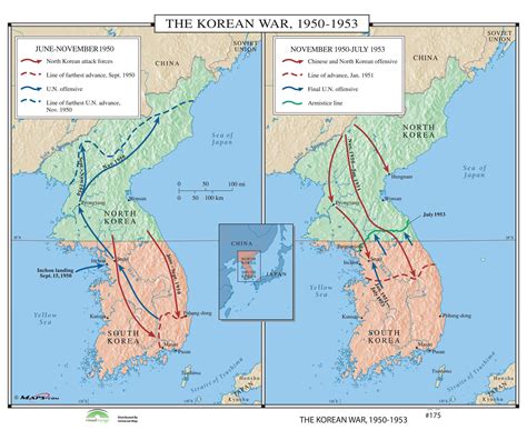 #175 The Korean War 1950-1953 - The Map Shop