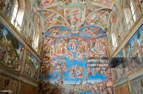 Michelangelo, Last Judgment fresco from the Sistine Chapel,... News ...