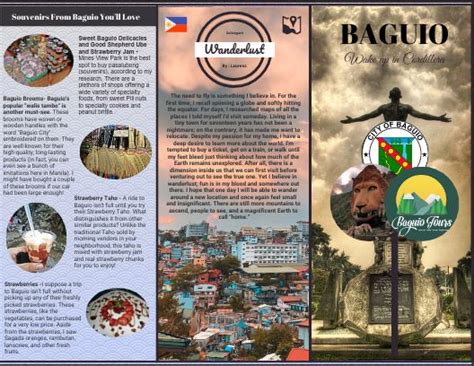 BAGUIO BROCHURE_new | Brochure print, Travel brochure design, Brochure