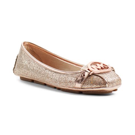 Lyst - Michael kors Michael Fulton Moc Flats in Metallic