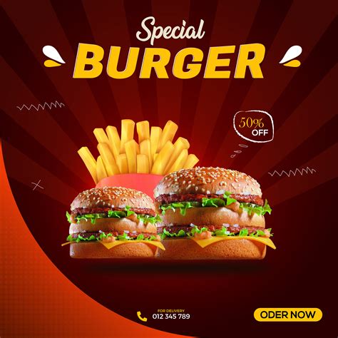 Burger Social Media ad Design :: Behance