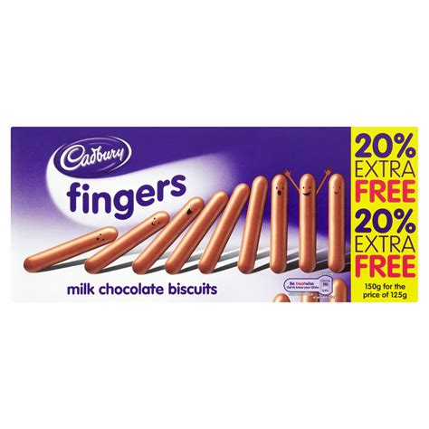 Cadbury Fingers Milk Chocolate Biscuits 150g | Chocolate Biscuits ...