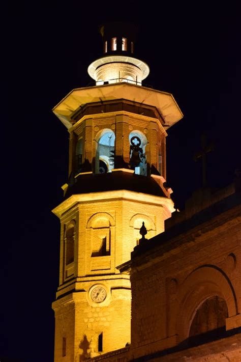 Bell Tower During Night Time · Free Stock Photo