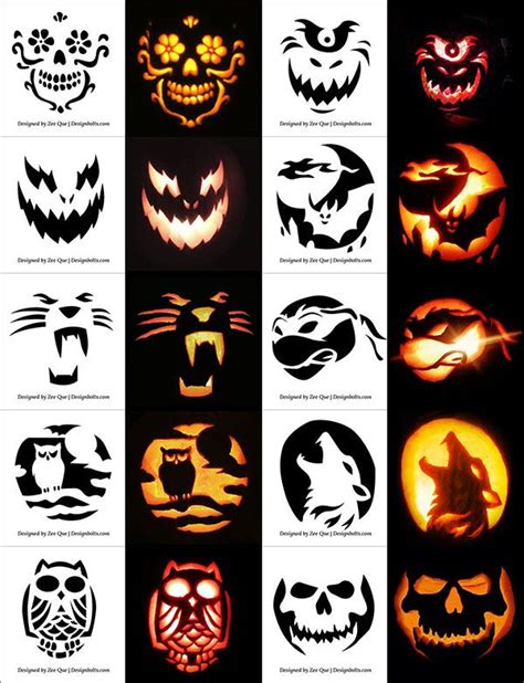 420+ Free Printable Halloween Pumpkin Carving Stencils, Patterns ...